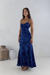 Wander In Style Maxi Dress Blue