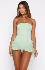 Spring Fairy Mini Dress Soft Green