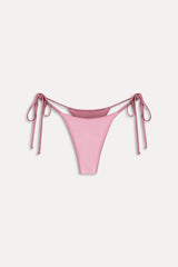 Divine Satin Skimpy Bikini Bottom - Sunset Pink