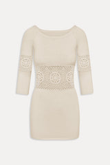 Festival Crochet Knit Mini Dress - Bunny