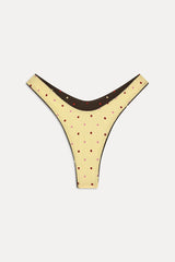 Full Moon Reversible Satin Bikini Bottom - Honey Bug