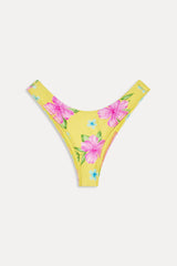 Katarina Satin Cheeky Bikini Bottom - Hibiscus Lemonade