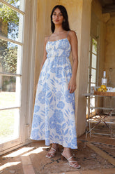 Deep Beliefs Maxi Dress Blue