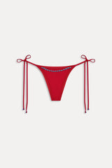 Mackenzie Beaded Cheeky Bikini Bottom - Havana