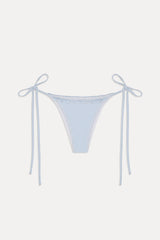 Mackenzie Ruffle String Bikini Bottom - Saltwater Stripe