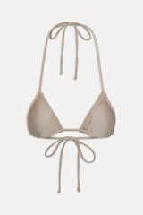 Nick Triangle Shine Bikini Top - Birthday Suit