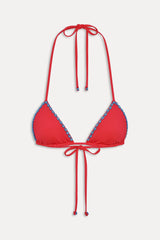 Nick Beaded Triangle Bikini Top - Havana