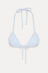 Nick Ruffle Triangle Bikini Top - Saltwater Stripe