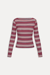 x JENNIE Sophie Long Sleeve Top - Sunset Stripe