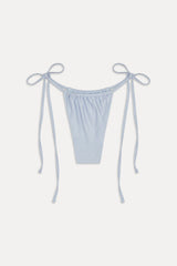 Tia Satin Skimpy Bikini Bottom - Frosting