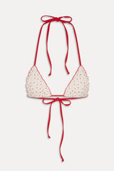 Tidal Skimpy Halter Bikini Top - Tiny Berry