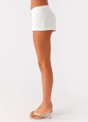 Coastline Mini Shorts - White
