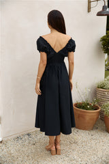 Upon A Dream Midi Dress Black