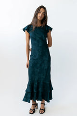 Mateo Floral Maxi Dress in Teal