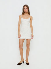 Alyra Embroidered Mini Dress White