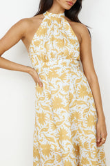 Showing Emotions Halter Maxi Dress Yellow