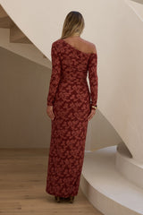 Landing In Love Long Sleeve Maxi Dress Wine