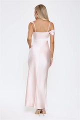 Glamorous Nights Satin Maxi Dress Pink