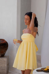 Midnight Charm Mini Dress Yellow