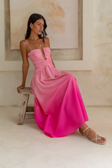 Caramel Latte Maxi Dress Pink
