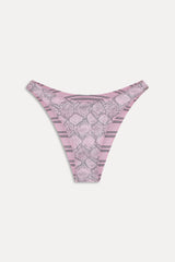 Dove Reversible Satin Bikini Bottom - Pink Stripe