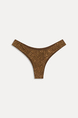 Katarina Satin Cheeky Bikini Bottom - Vintage Cheetah