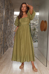 Without A Care Maxi Dress Green