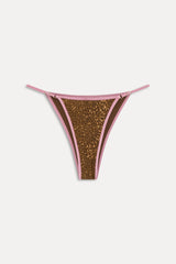 Luna Satin Bikini Bottom - Vintage Cheetah