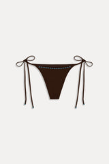 Mackenzie Cheeky Beaded Bikini Bottom - Kona Flower