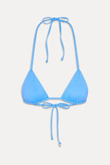 Nick Triangle Halter Bikini Top - Azure
