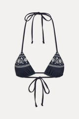 Nick Triangle Halter Bikini Top - Malibu Blue