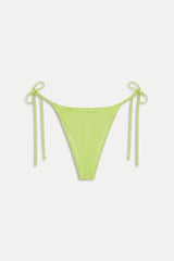 Soleil Smocked Cheeky Bikini Bottom - Sea Glass Green