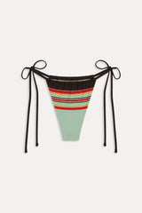 Tia Striped Skimpy Bikini Bottom - Desert Dusk