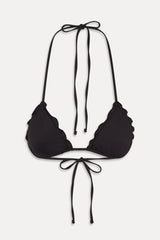 Tidal Skimpy Halter Bikini Top - Black