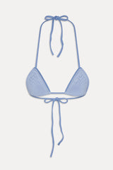 Tide Knit Triangle Bikini Top - Malibu Tide
