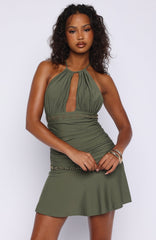 Chase Me Baby Mini Dress Olivine